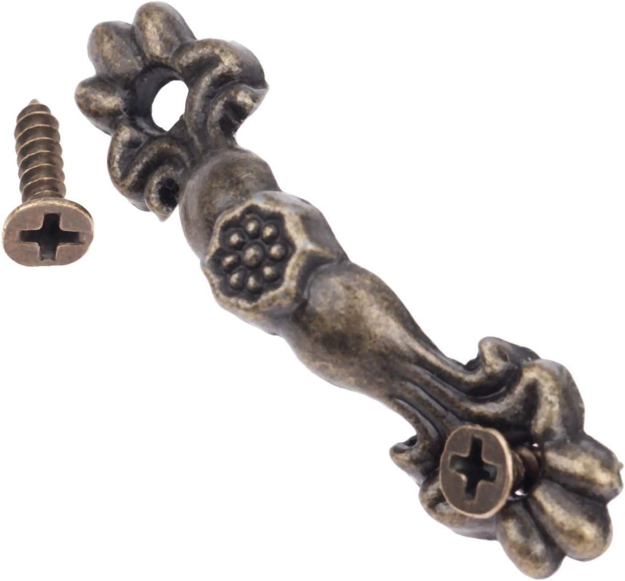 Decorative 10-Piece Antique Bronze Knob Set – 1.46″ Vintage Cabinet Hardware