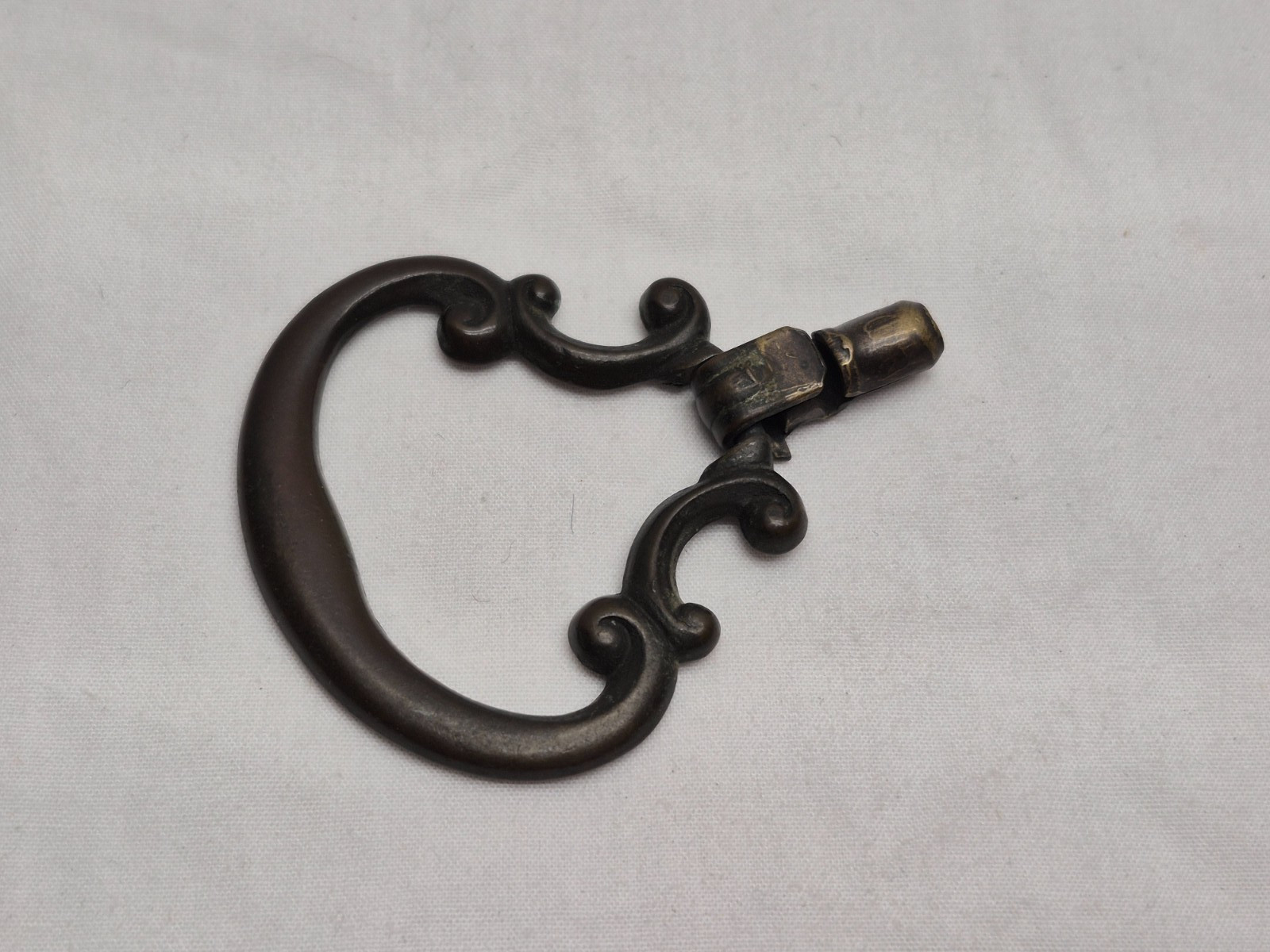 Vintage Antique Ornate Metal Drawer Pull Hardware Drop Ring Knob Bail Furniture