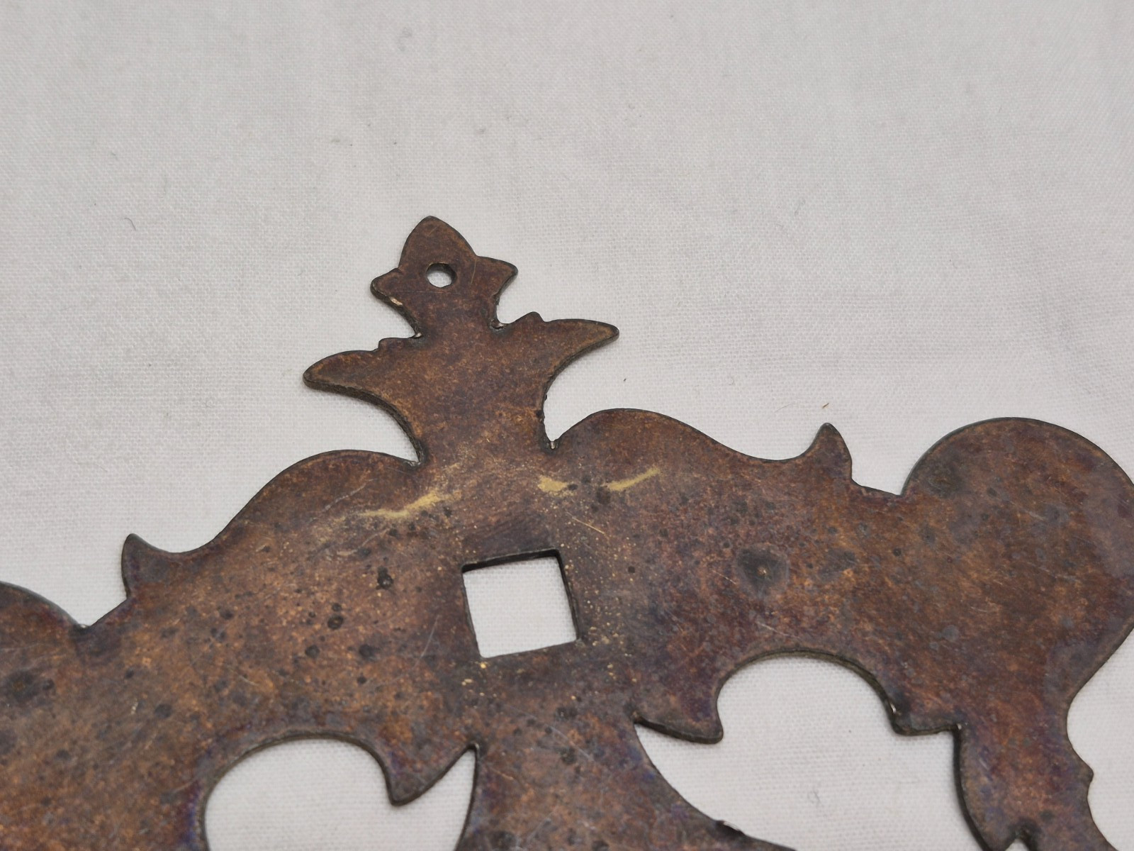 Antique Chippendale Colonial Drawer Cabinet Pull Back Plate Furniture Hardware