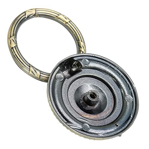 6pcs Cabinet Knobs, Drop Ring Drawer Pulls Round Dresser Knobs Antique Bronze