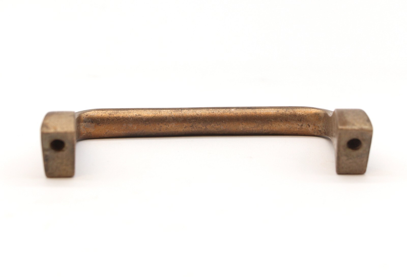 Classic 4.25 in. Brass Bridge Angled Drawer Pull