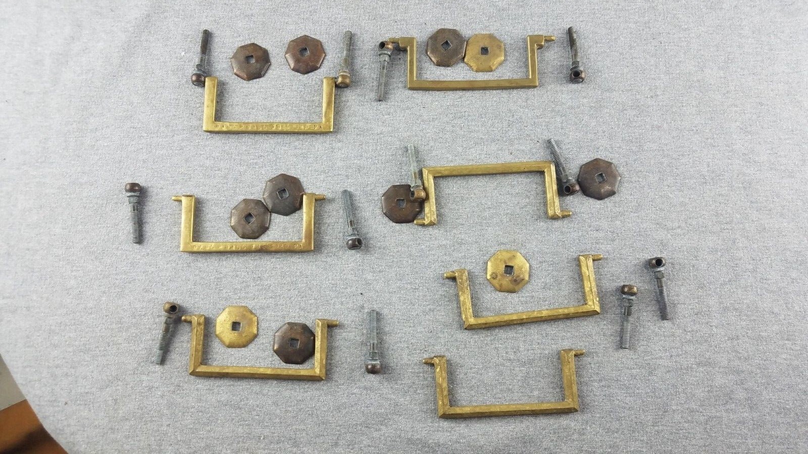 Set of High End Antique Repro Ball & Ball Pennsylvania drawer pulls brass