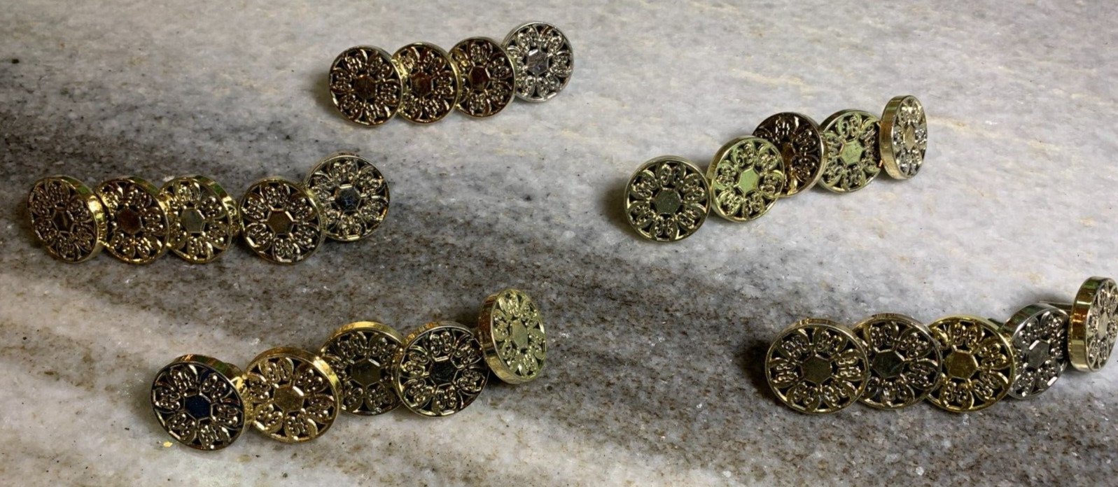 Vintage Mid Century 1960s 60s 1970s 70s Gold Enamel Drawer Knob Pull Knobs Pulls