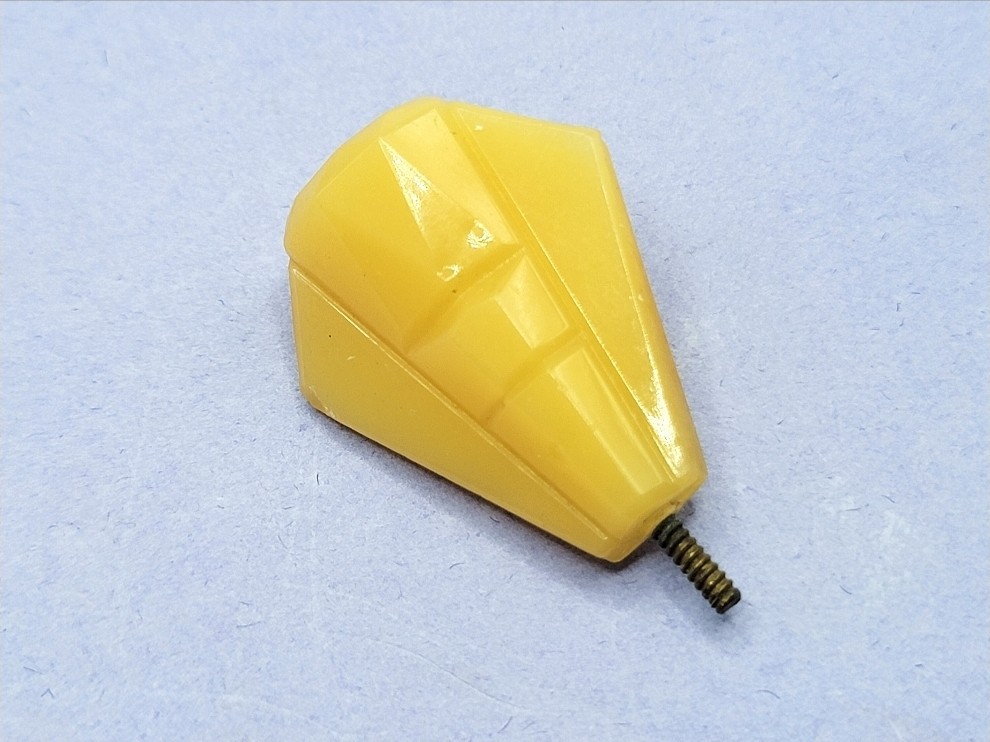 1930s Art Deco Uranium Glass Knob Yellow Finial