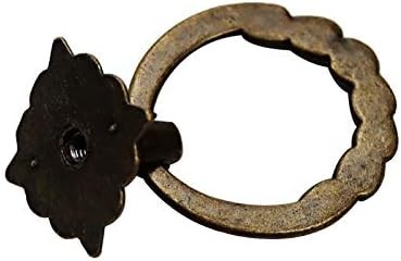 Chris.W 6pcs Vintage Bronze Drop Ring Knobs Pulls Handles for Dresser Drawer Ant