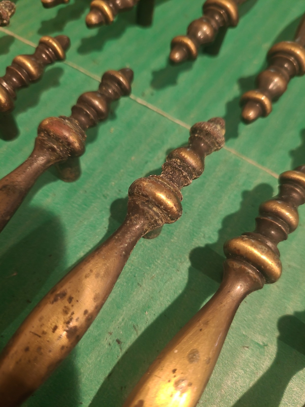 25 Amerock Colonnade 1968 Drawer Pull Handle 150-1 Antique English Brass 3″ COC