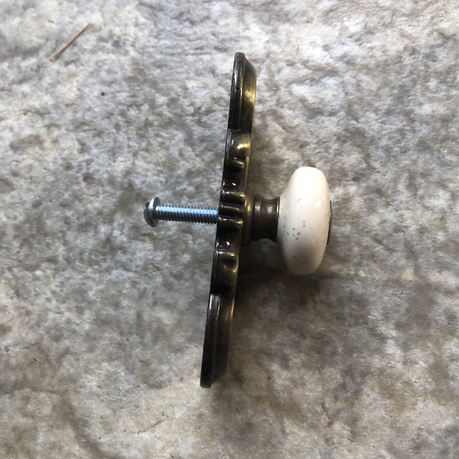 Amerock #741-1 Ceramic Brass Hardware Drawer Pull Handle 3” VTG Lot of 34