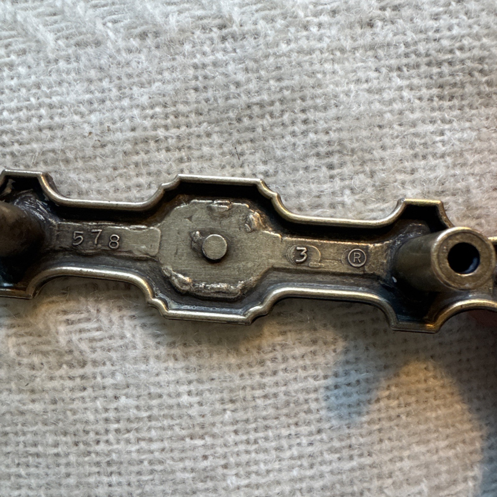 4 Antique Drawer Pull Handles (3″ Center) Brutalist Aged Vtg Hardware #578