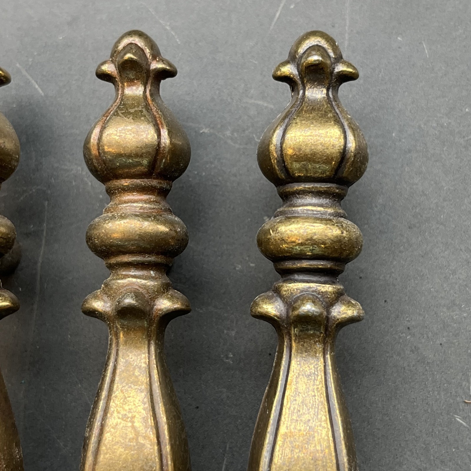 LOT of 4 Vintage Keeler Brass Co. P-5066 Cabinet Drawer Pull Handles Salvaged 6″