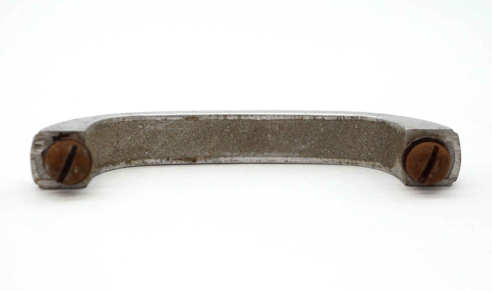 Vintage 4.5 in. Art Deco Brushed Aluminum Bridge Drawer Cabinet Pull