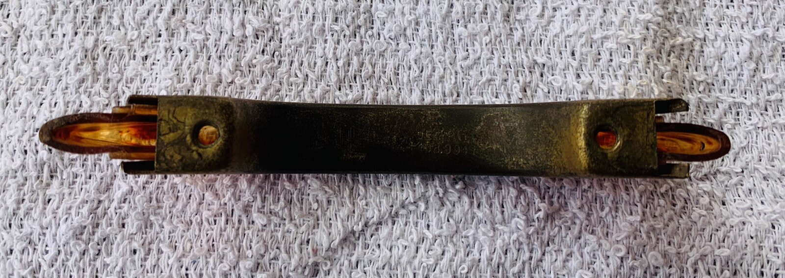 2 3/4”centers Brass Antique Hardware Art Deco Tortoise Bakelite Drawer Pull