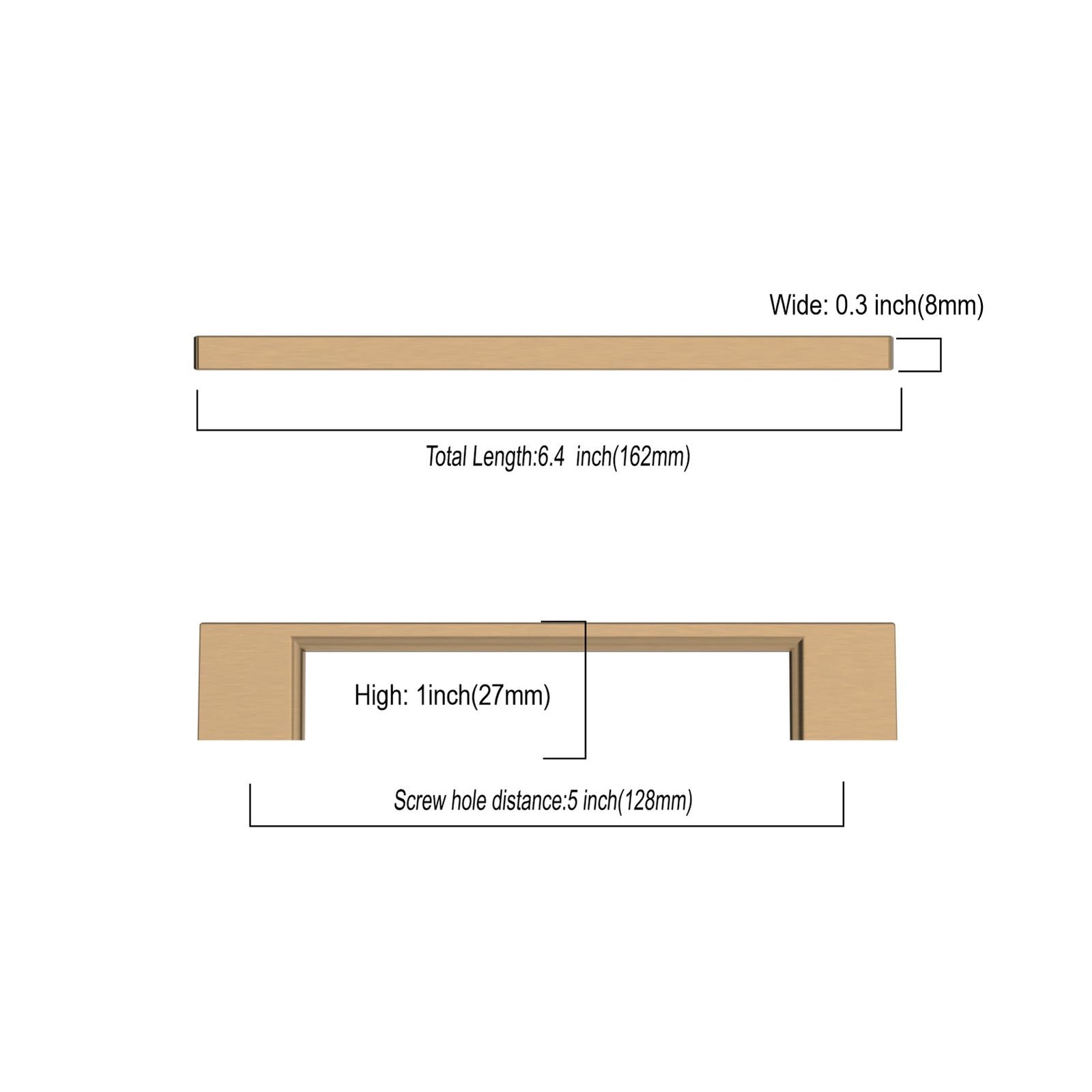 Asidrama 10 Pack 5 Inch128Mm Champagne Bronze Kitchen Cabinet Handles Cabinet