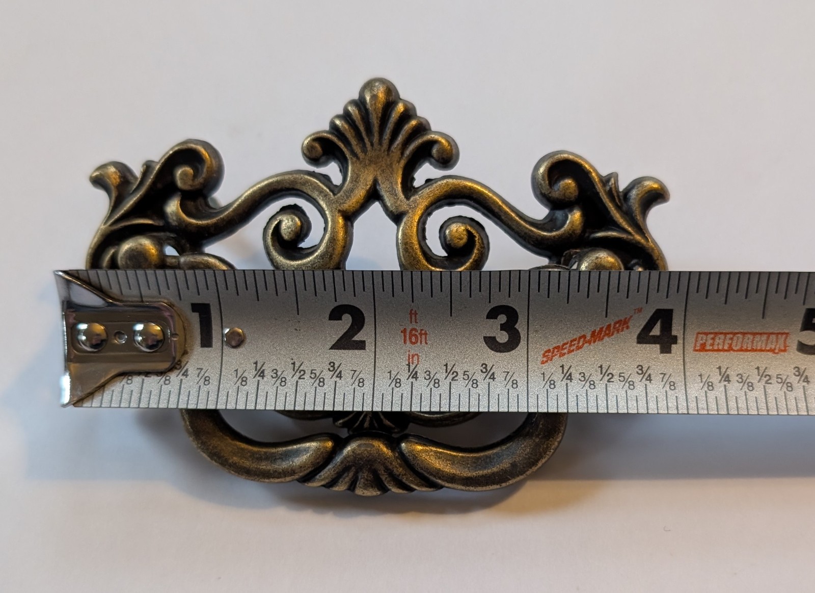 6 VTG BRASS 4″ DROP BAIL DRAWER PULLS 1995 WITH ⅝” SCREWS