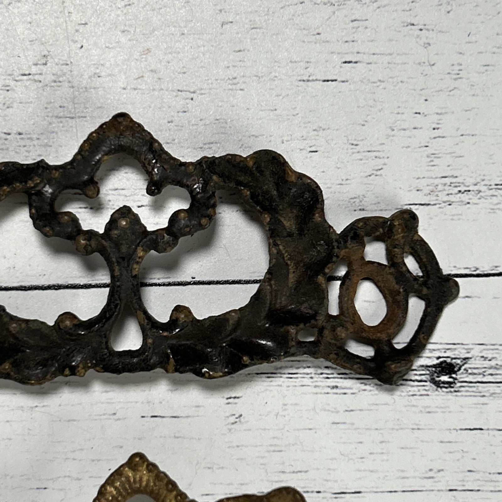 Antique Victorian Drawer Pull Backplates Lot 1890s Ornate Rococo French Prov