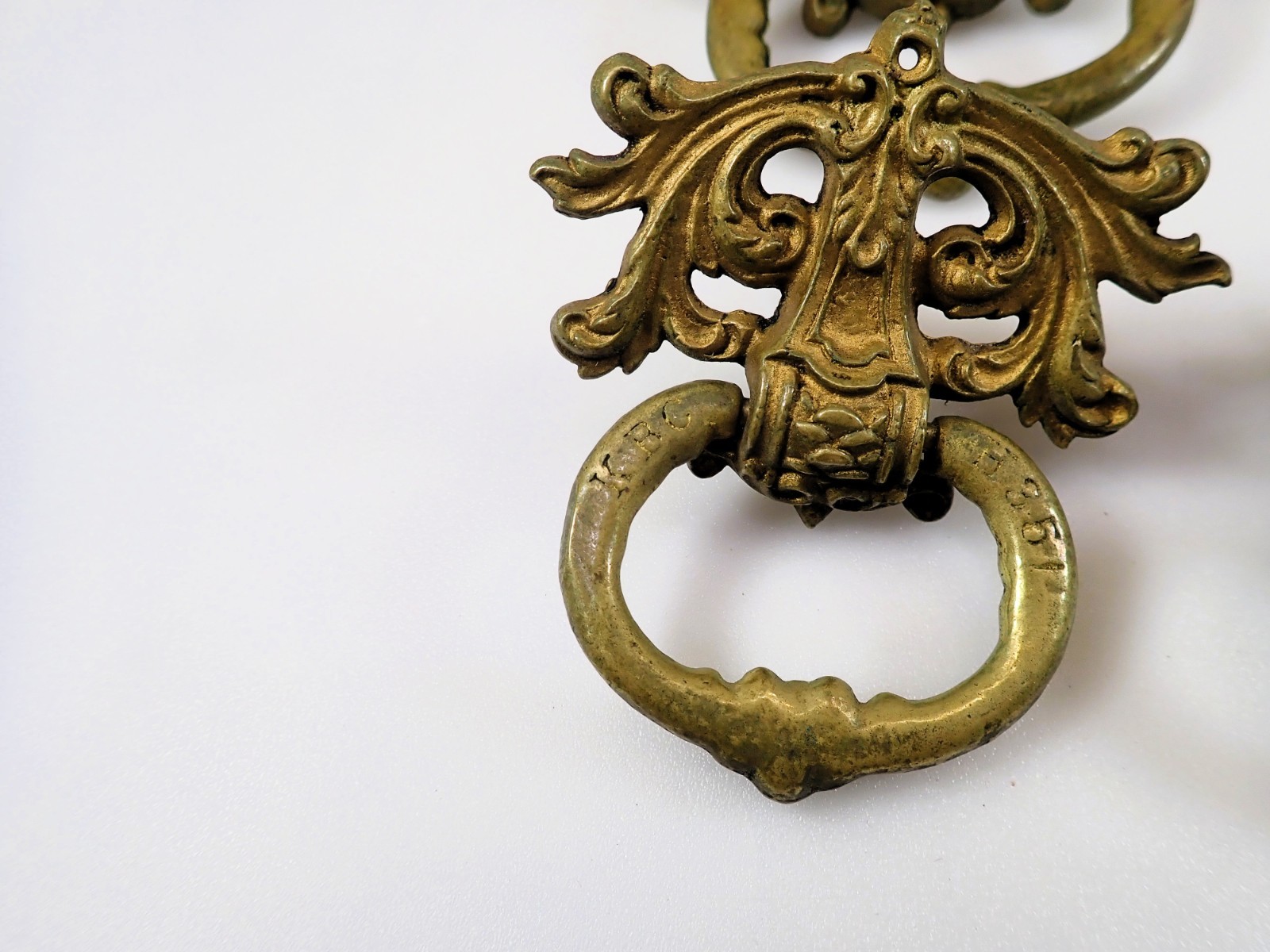 Vintage Keeler Brass Co KBC Ornate Drawer Pulls Lot of 5 Louis XVI Rococo