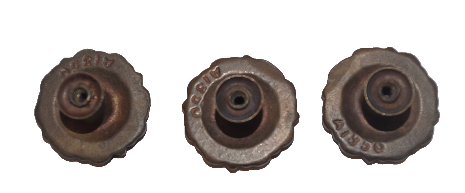 L5 Antique 3 Solid Brass Round Ornate Floral Drawer Cabinet Dresser Pulls Knobs