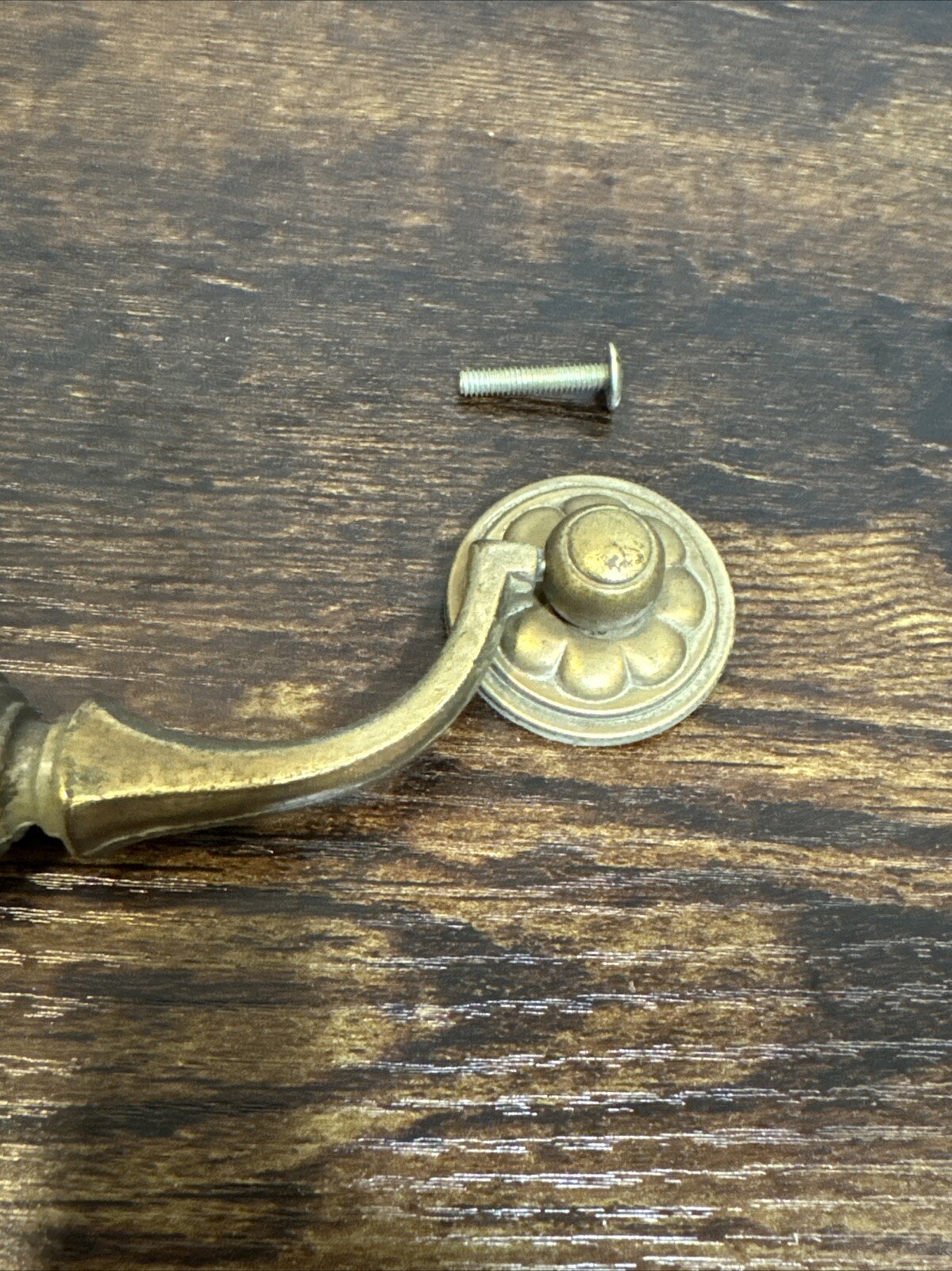 Drexel Esperanto Drawer Pull Tall Dresser Brass Vintage Drop Bail MCM Handle