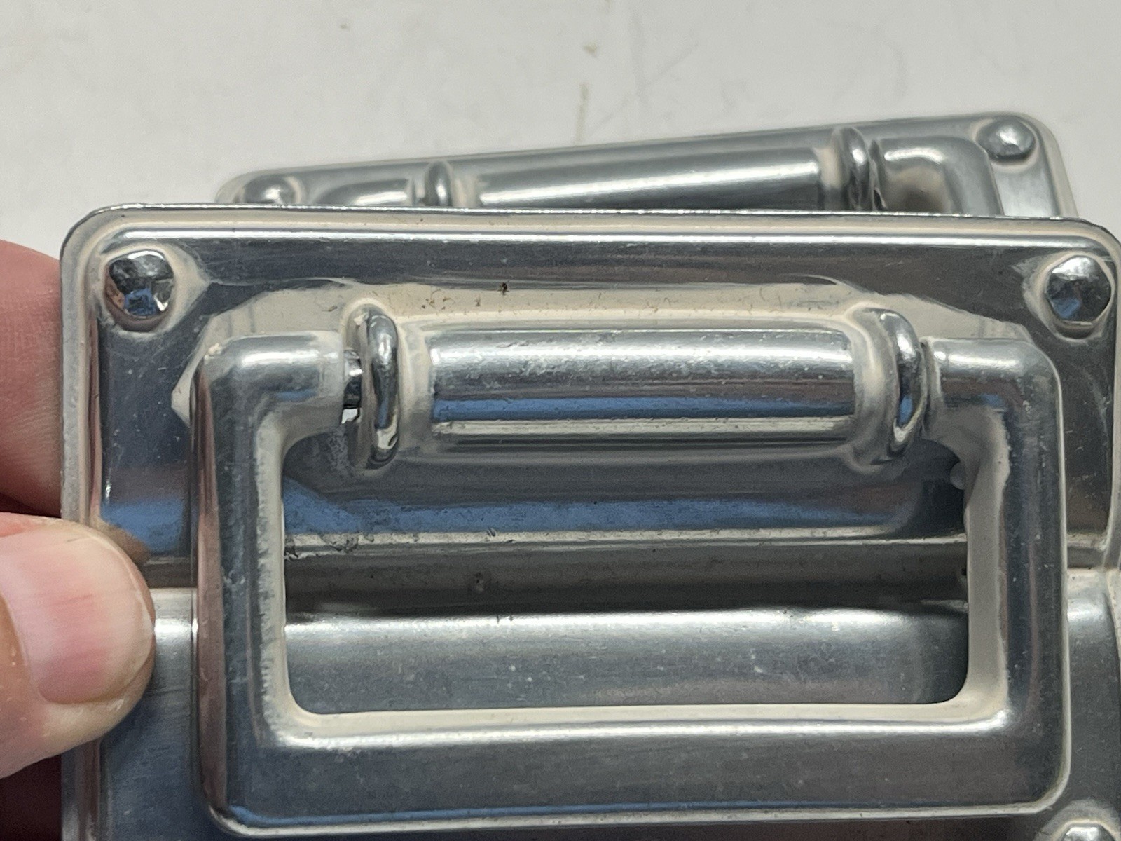 Vintage Lot (9) NOS KBC Mixed Heavy Rectangular Recessed Drop Bail Pulls