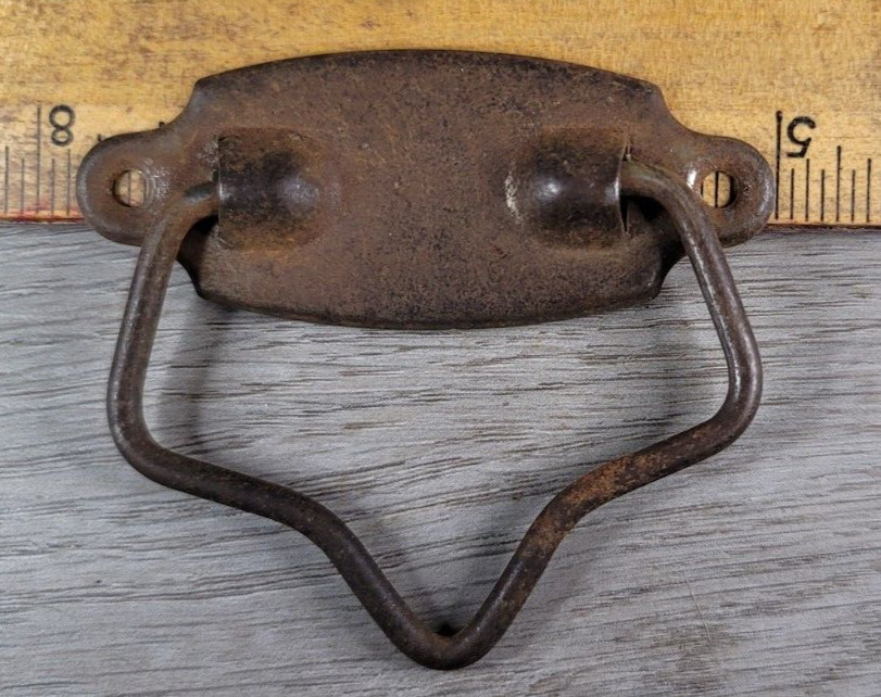 Drawer Pull Drop Bail Metal Back Plate Vintage 1 1/8″ x 2 7/8″