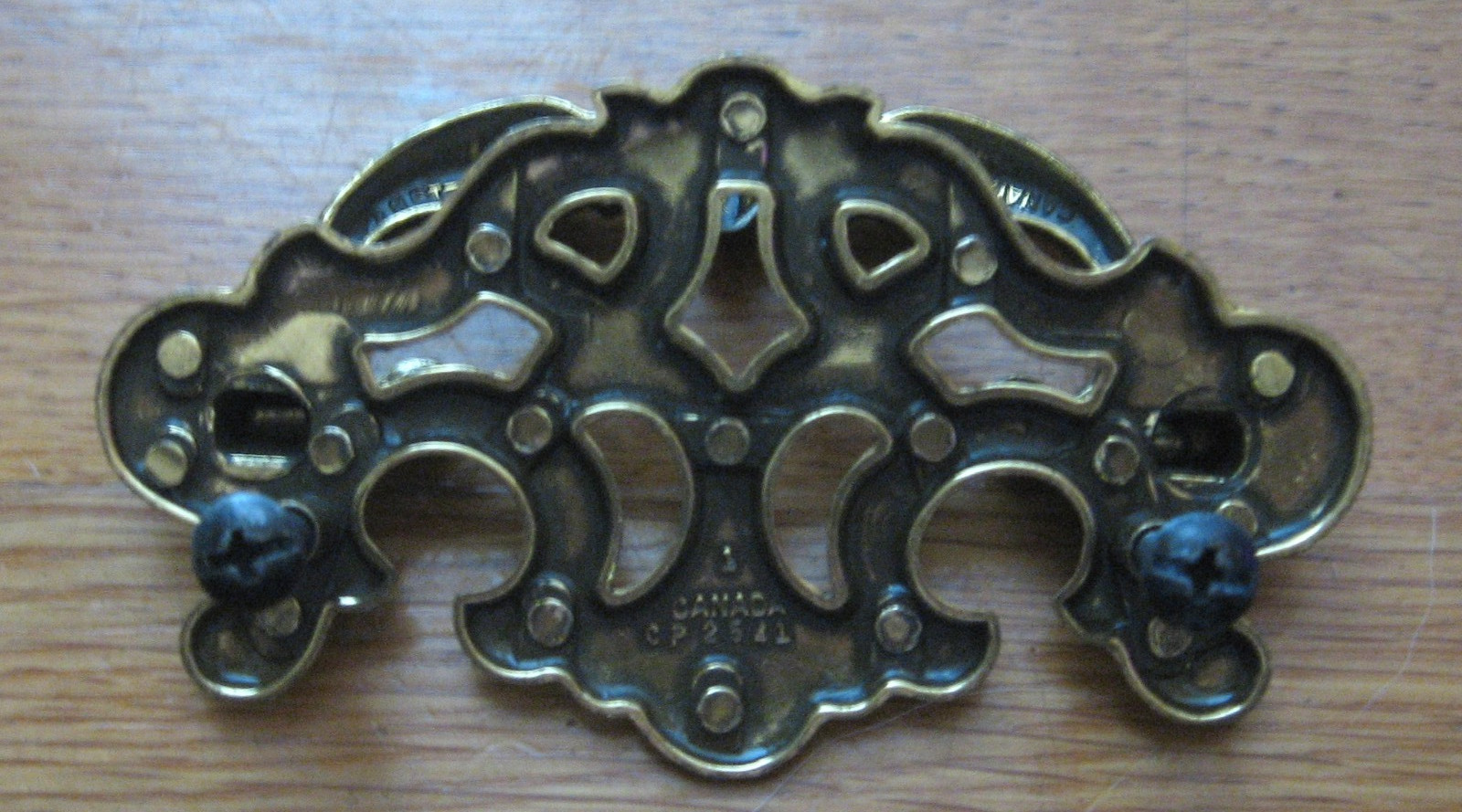 Lot of 10 Brass Drawer Pulls with Screws