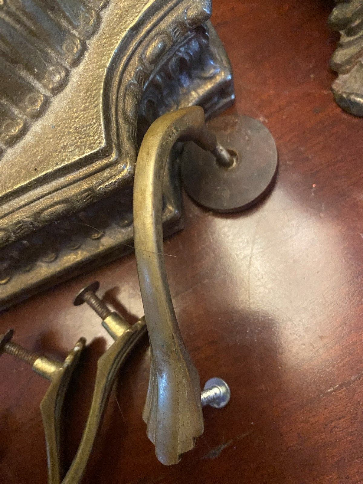 Antique Bakelite Brass Art Deco Dresser Handles Drawer Pulls. A1