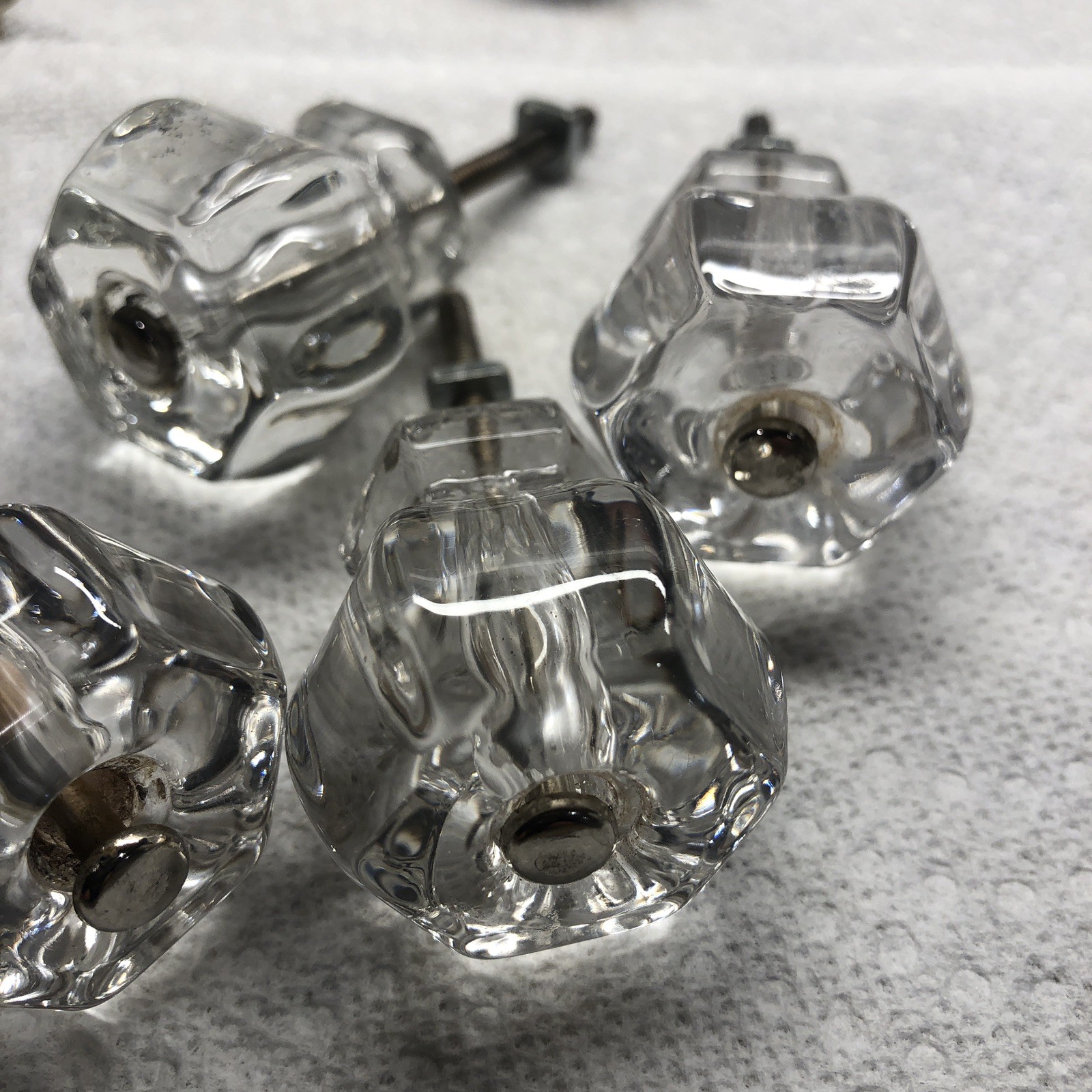 Vintage Drawer Pulls Cabinet Doors Dresser Farmhouse Hardware Set Of 4 Glass