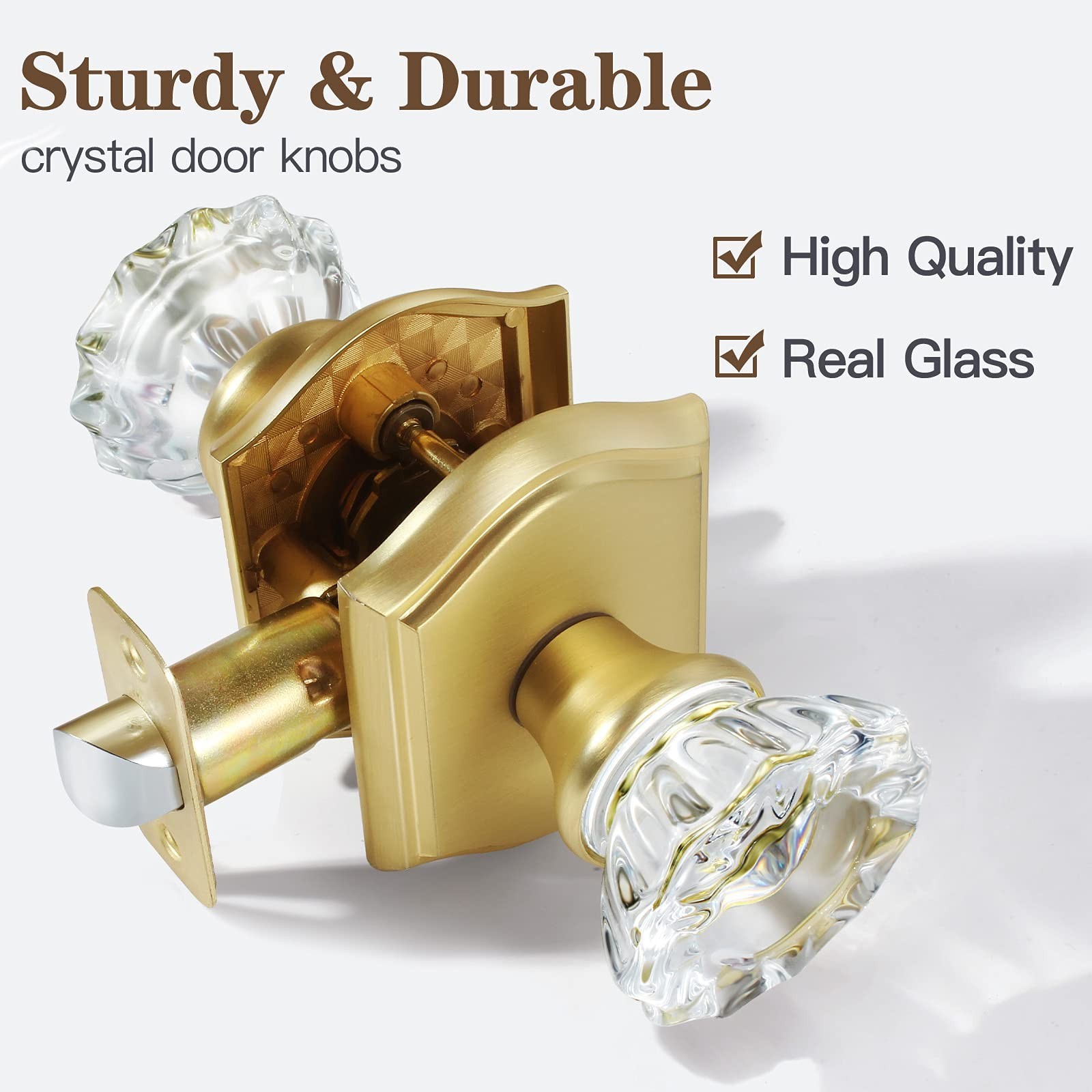 Antique Crystal Door Knobs Interior, Passage Hall and Closet Door Knobs, Sati…