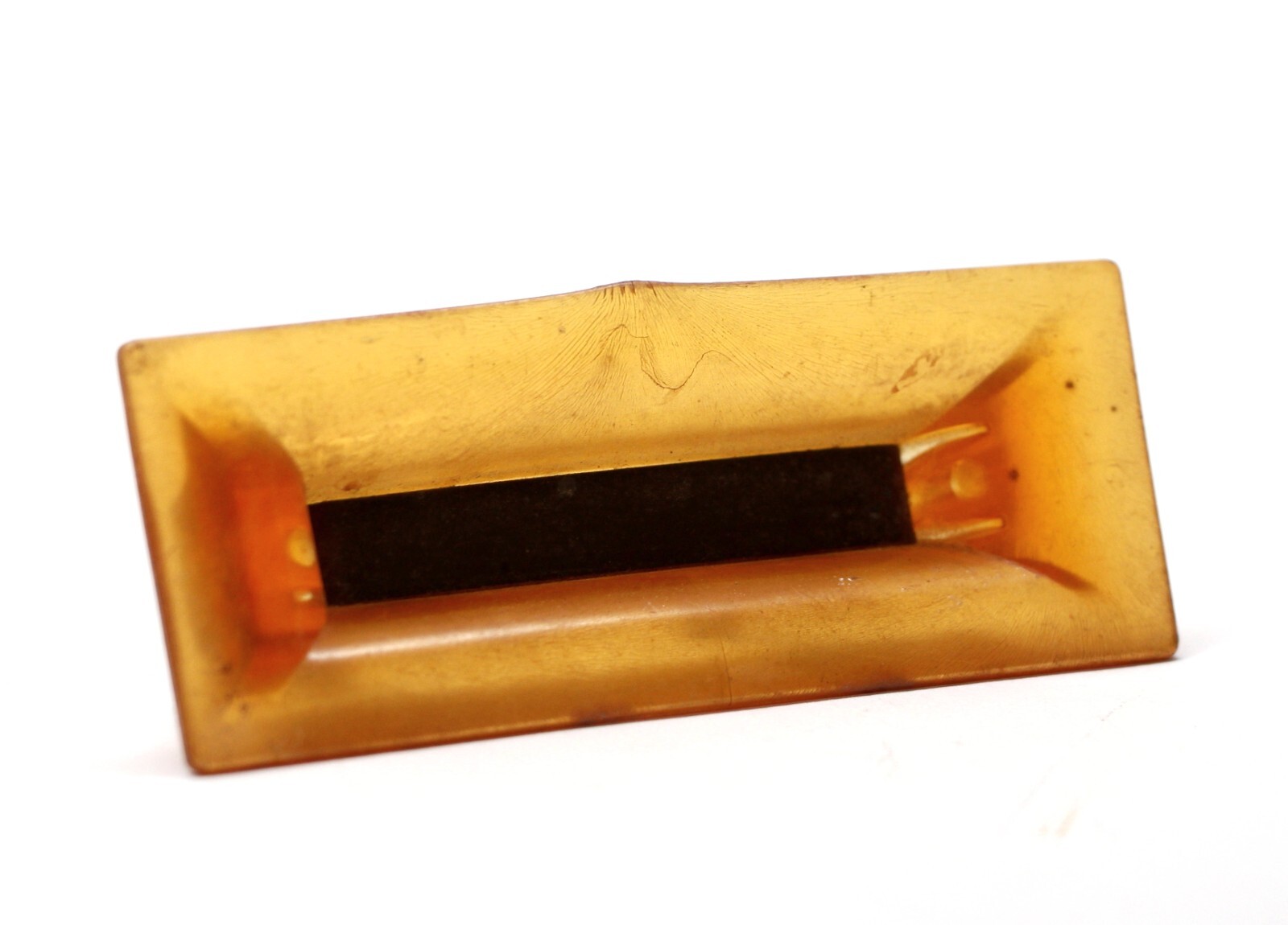 Vintage 4 in. Mid Century Plastic Orange Drawer Pull
