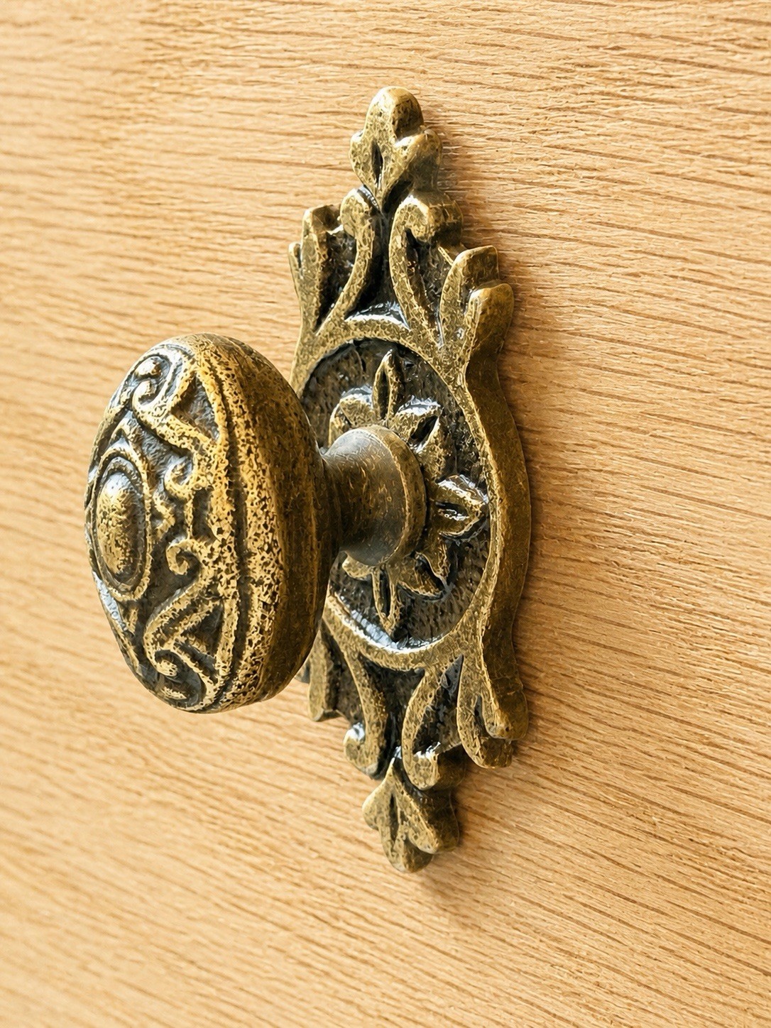 2 Antique Brass Drawer Pull Hardware Handle Vintage Cabinet Door Knob DIY