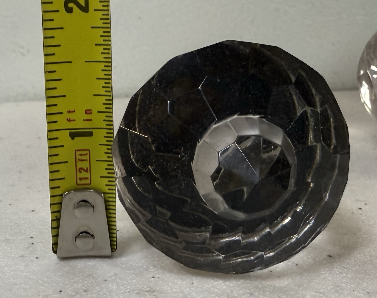 Set Of 3 Glass Drawer Pull Knobs Clear Crystal Prism cut VBR16D