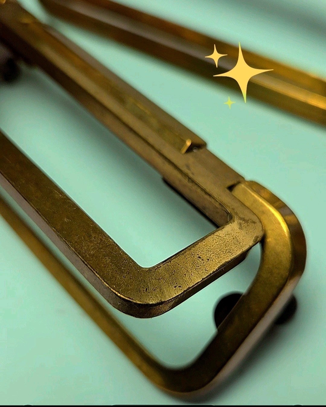 Pair Keeler Brass Folding Bail Pull 4.5″ CTC Patent Drawer Handle MCM (2 Avail)
