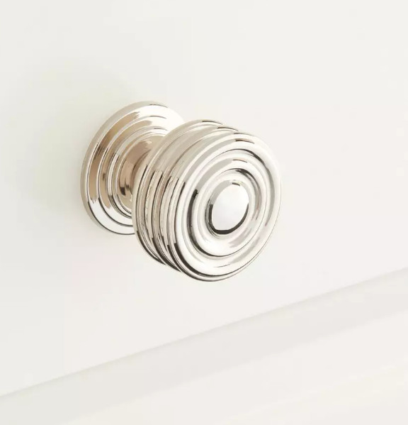 1″ Francoli Solid Brass Round Cabinet Knob – Polished Nickel