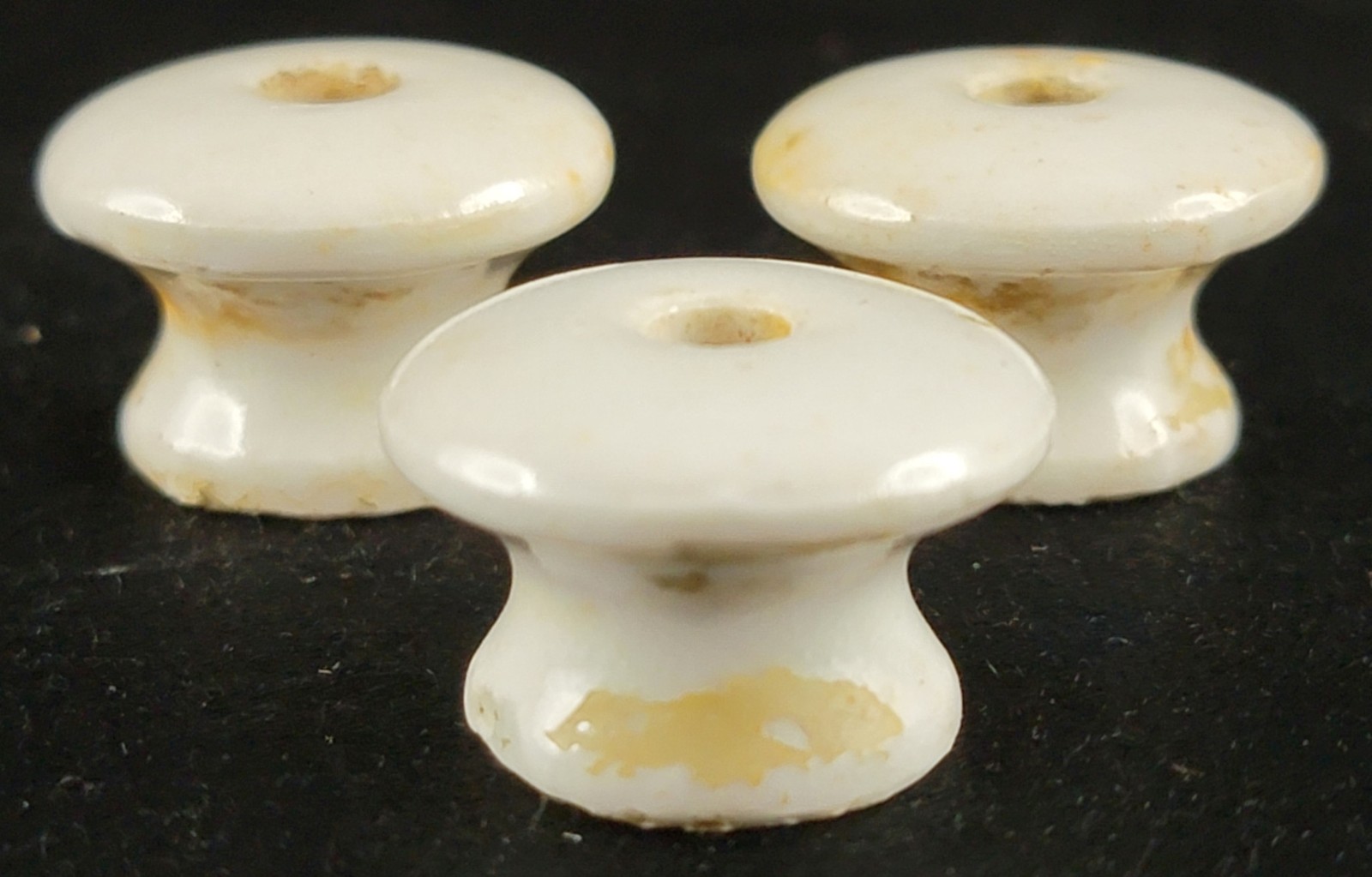 Vintage Drawer Pull Knobs Lot Clear Glass, Wood, White Porcelain All Ship