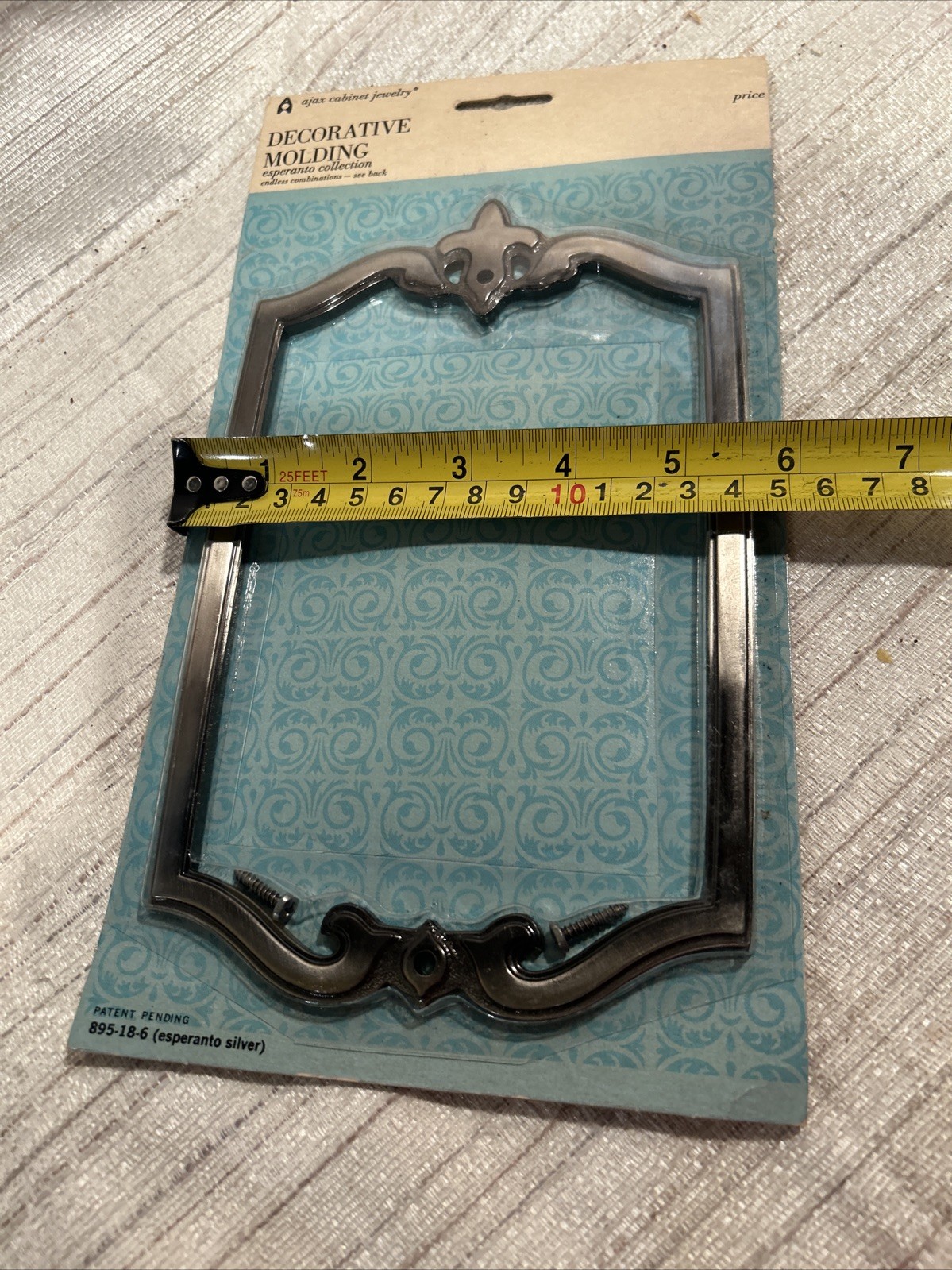 Vintage~Mid Century Modern Ajax Decorative Molding~Esperanto Silver~895-18-6