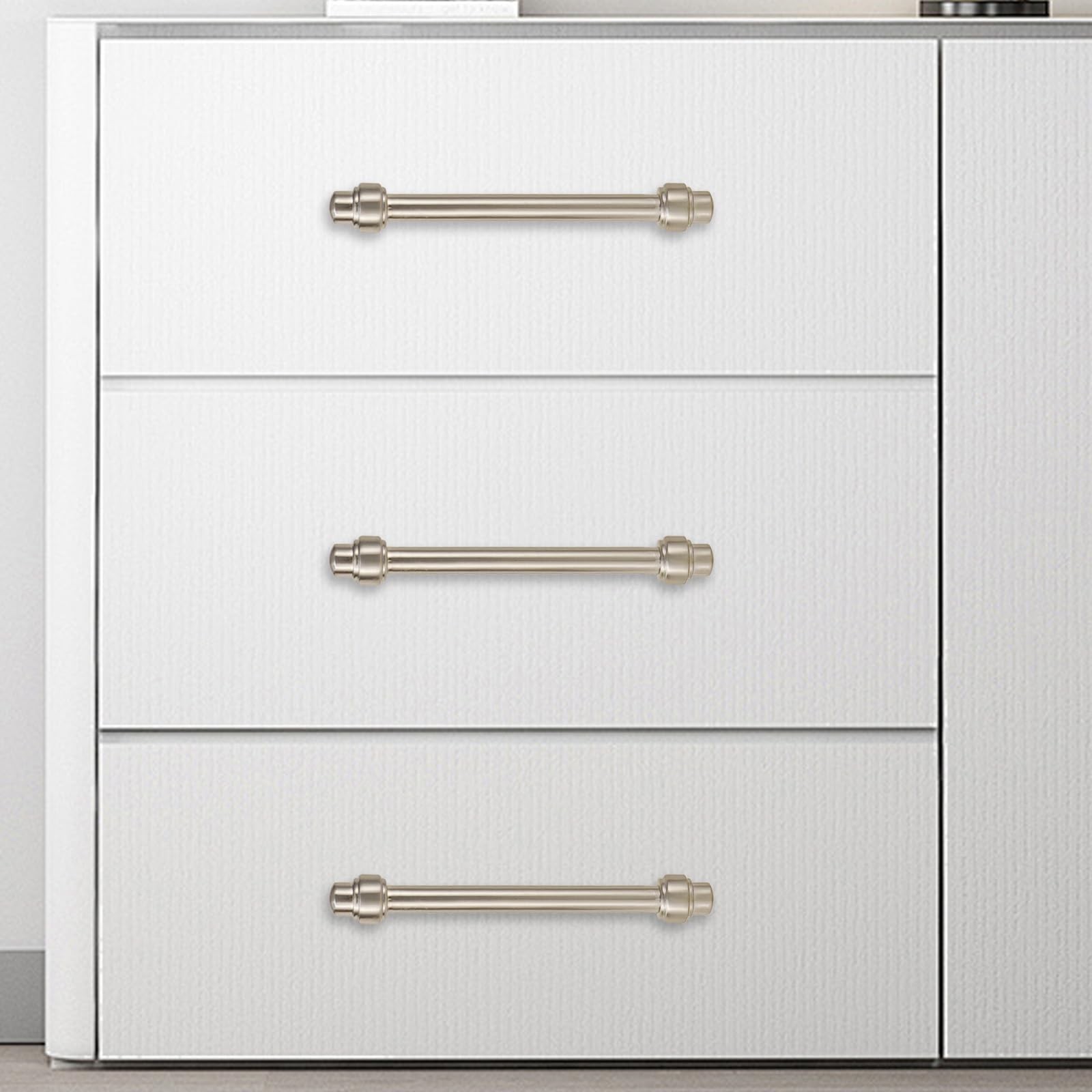 Bukobyhe 30 Pack 5 Inch Kitchen Cabinet Handles Brushed Satin Nickel Cabinet
