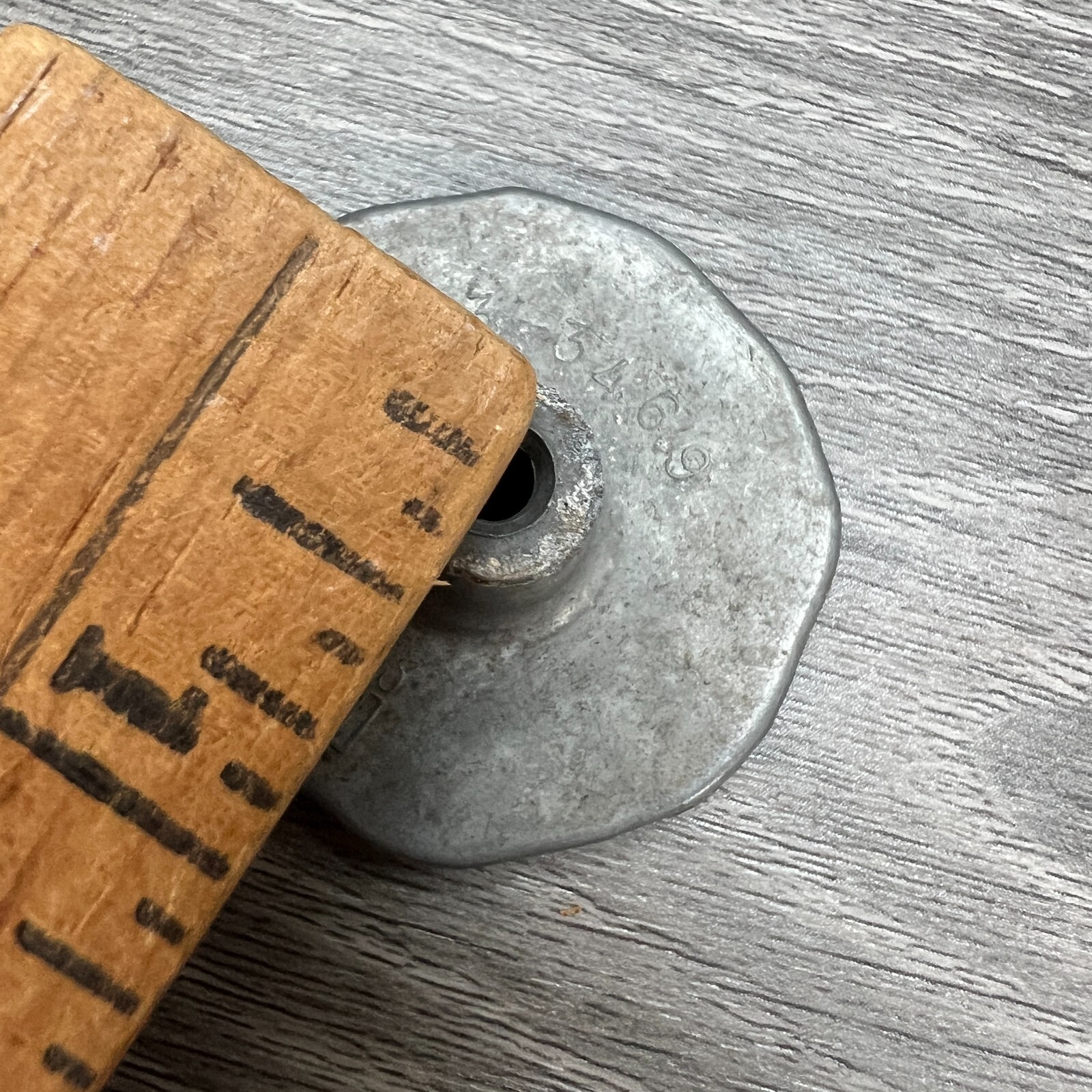 Vintage Drawer Pull Round Single Knob NLCO 63 – 3469 Metal Unknown Oigins