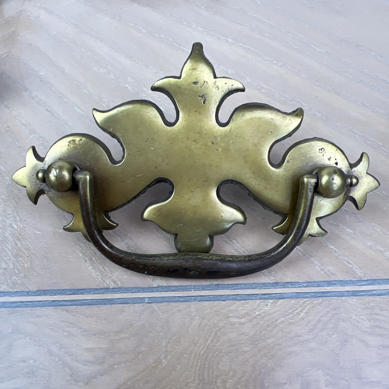 Vintage Keeler Brass Drawer Pull Drop Bail Handle Chippendale K7141 Lot Of 8