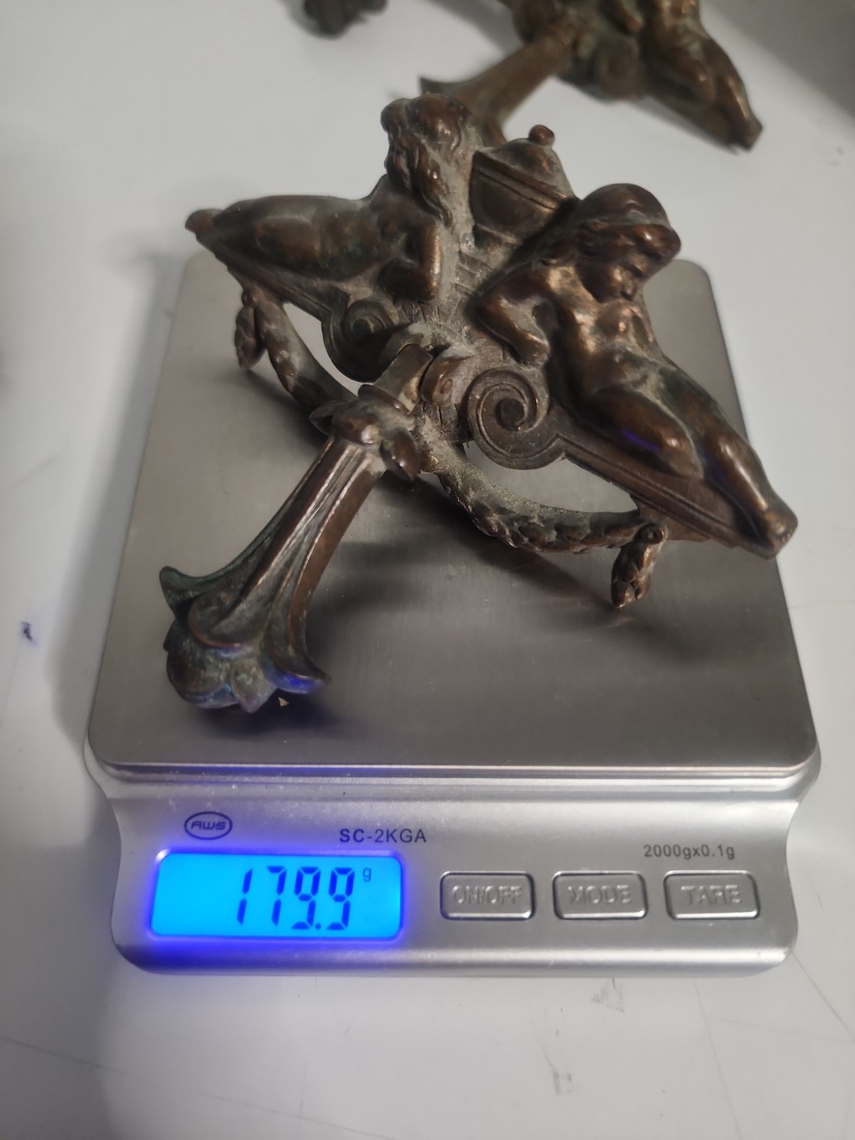 ULTRA RARE Set of 8 Antique 19th-Century French Rococo Bronze Putti Pulls