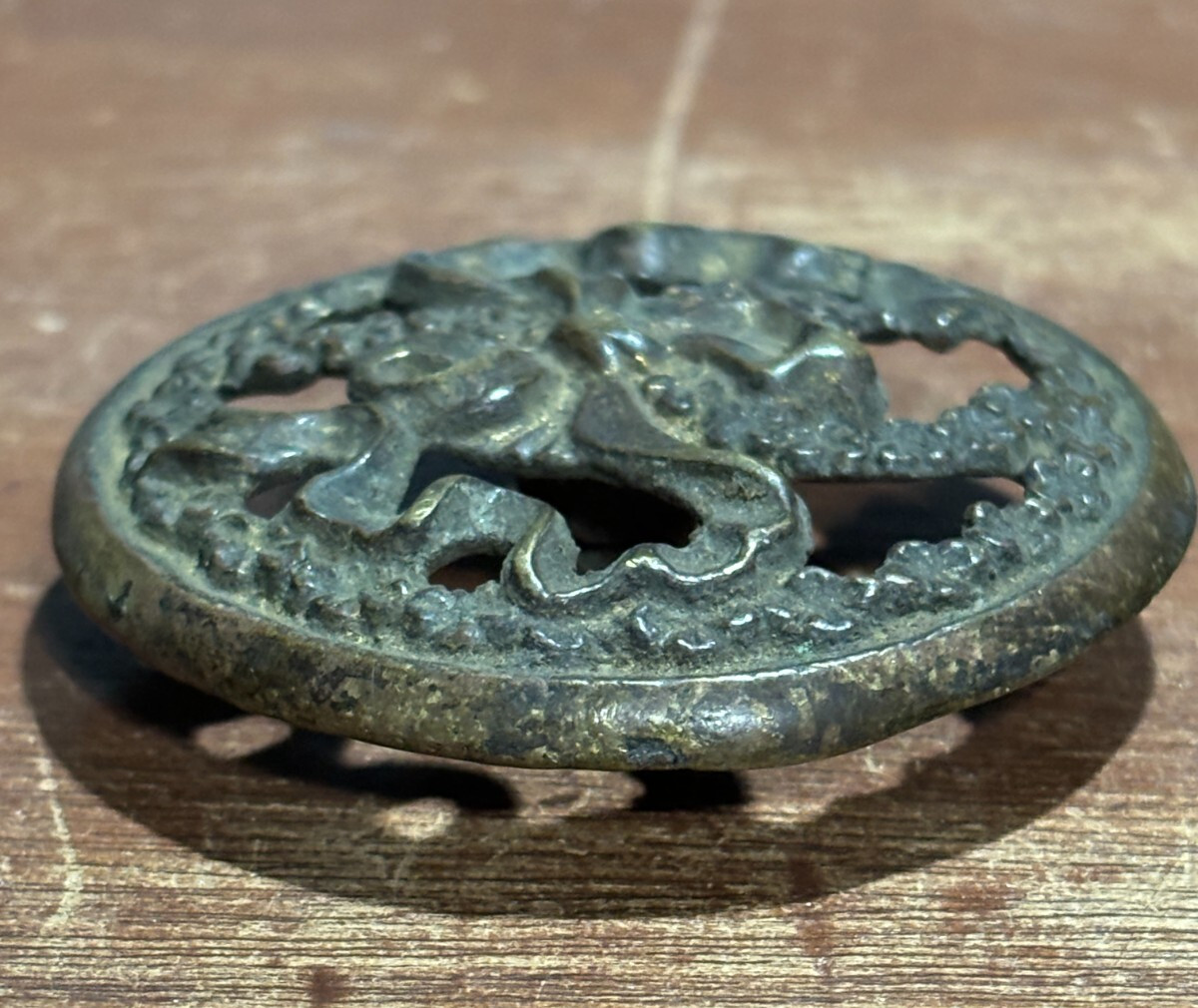 3 Vintage Ornate Round Cabinet Knob Drawer Pulls 2 inch Diameter