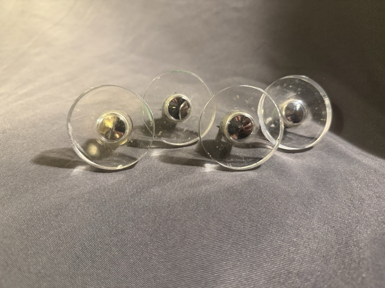 Lot of 4 Vintage Salvage Mid Century MCM Lucite Drawer Pull Knobs