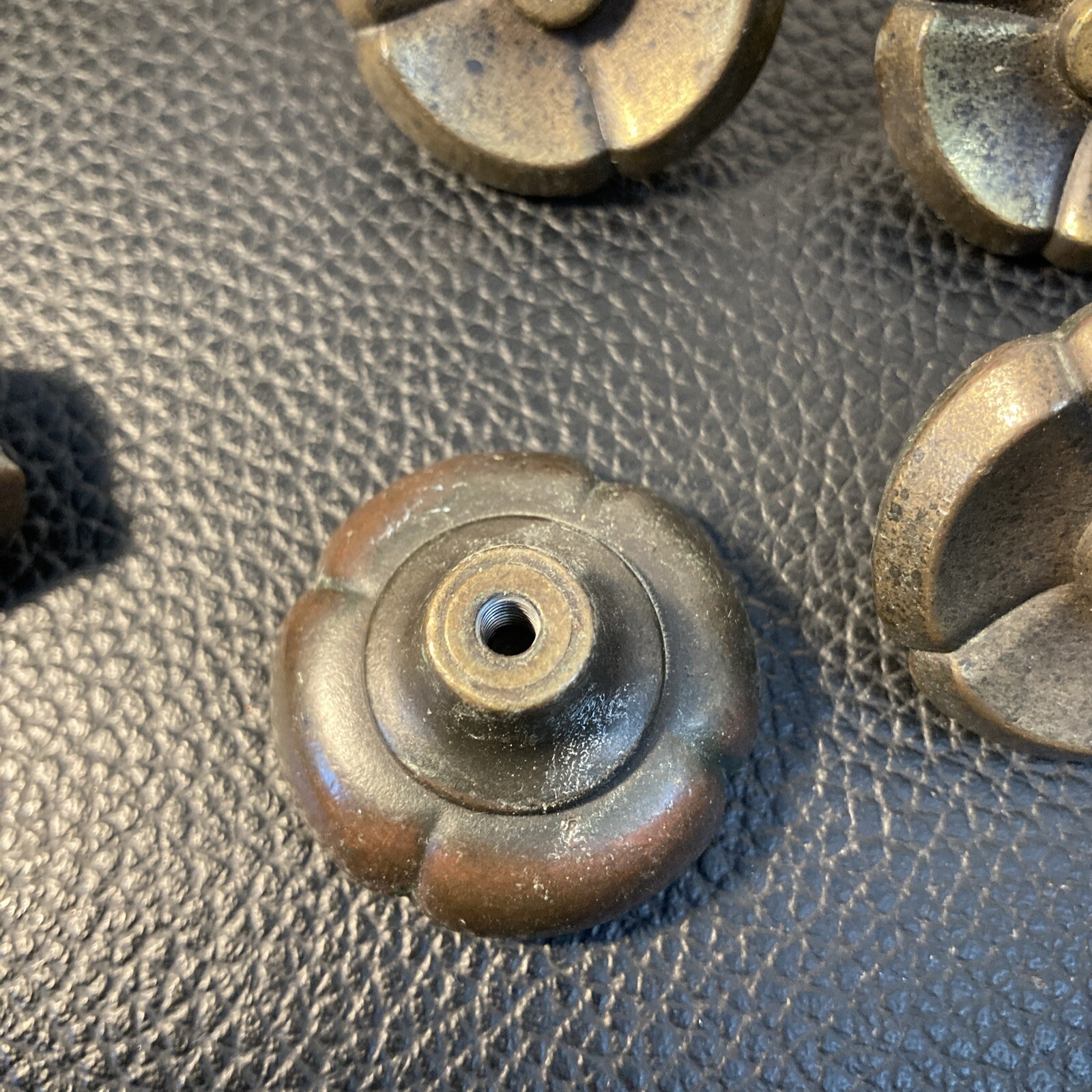 Vintage Distressed Dresser Drop Handles Knobs Key Holes—Lot Of 11 With Screws