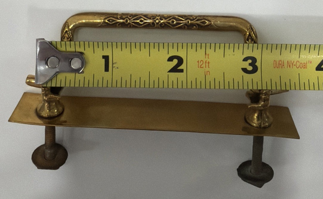 Set of 8 VTG EASTLAKE STYLE Brass Dresser Pulls Rectangular Art Deco Victorian
