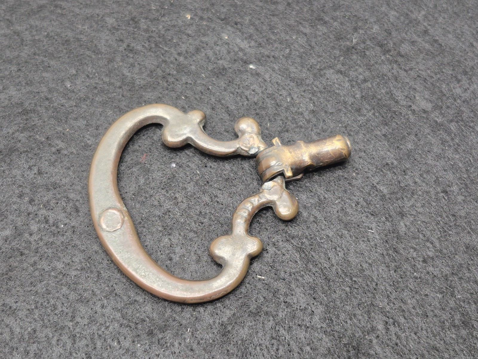 Vintage Antique Ornate Metal Drawer Pull Hardware Drop Ring Knob Bail Furniture