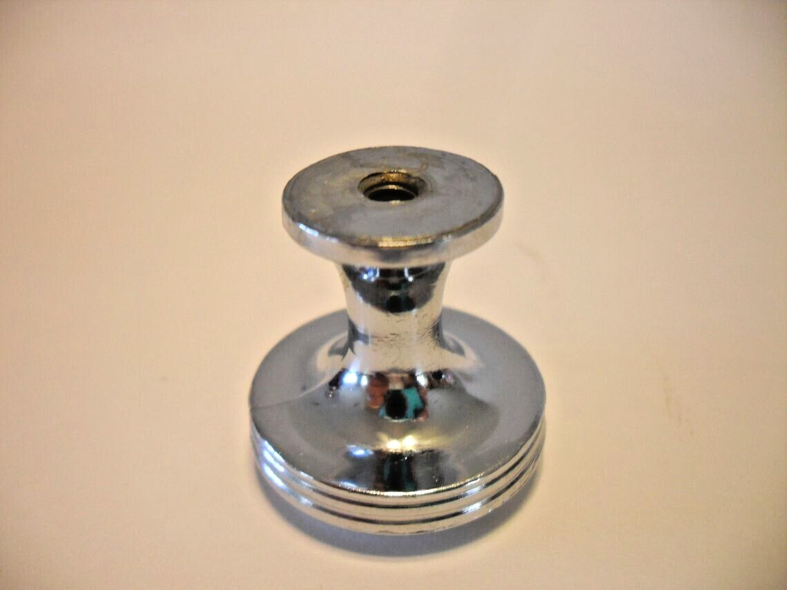 Vintage Nos Chrome Drawer Knobs 1-1/16″ Cabinet Door Pull Stanley #4493