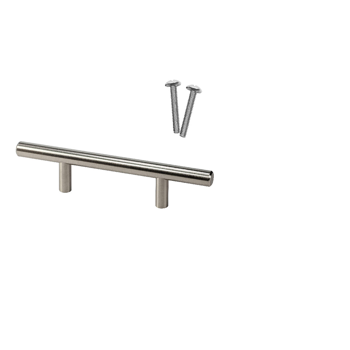 Rok 20 Pack Hardware Solid Steel Brushed Nickel Euro Style Handle 3 76.2Mm Hole