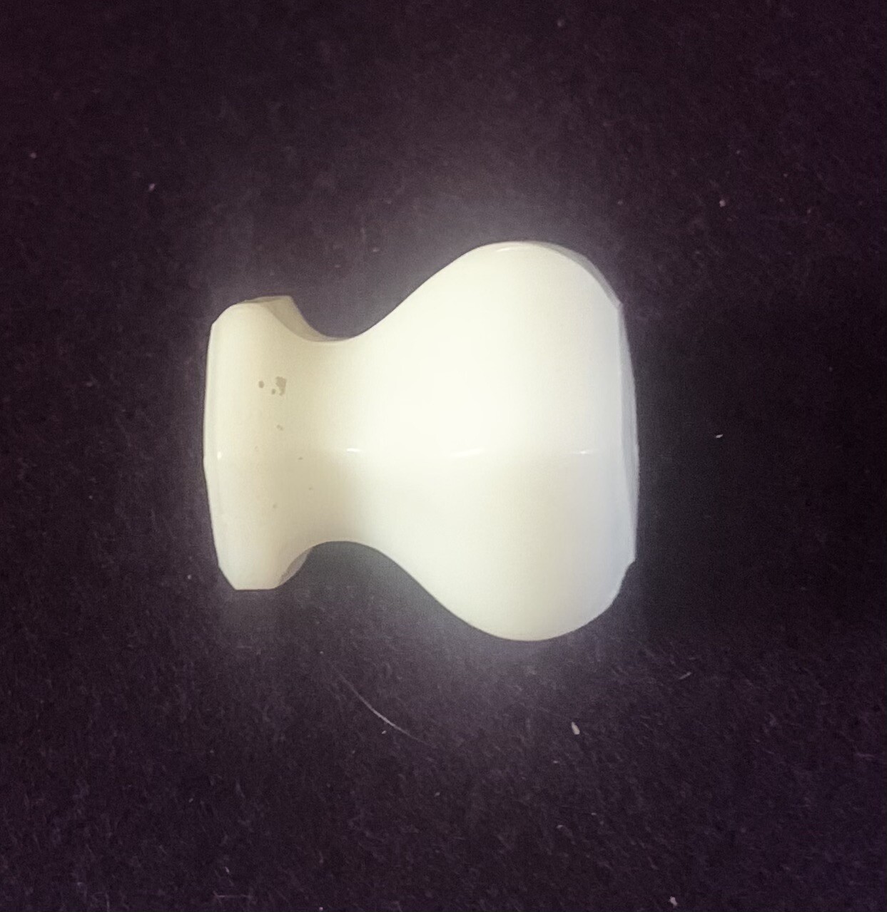 1.25” Antique Hardware Drawer Pull Cabinet Knob hexagon Porcelain milk glass