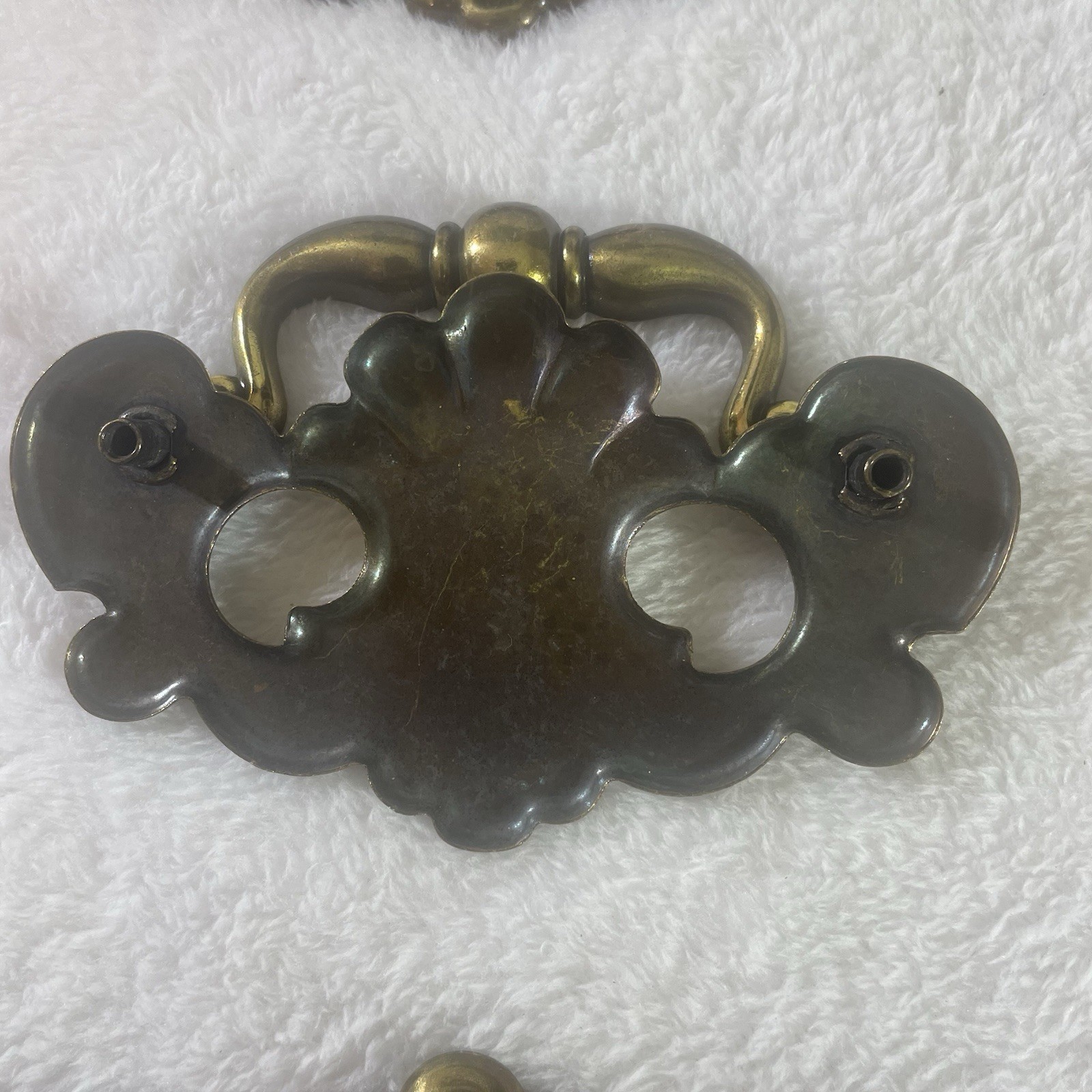 Vintage Chippendale Batwing Drop Drawer Pulls swinging Bail Brass [Lot=8]