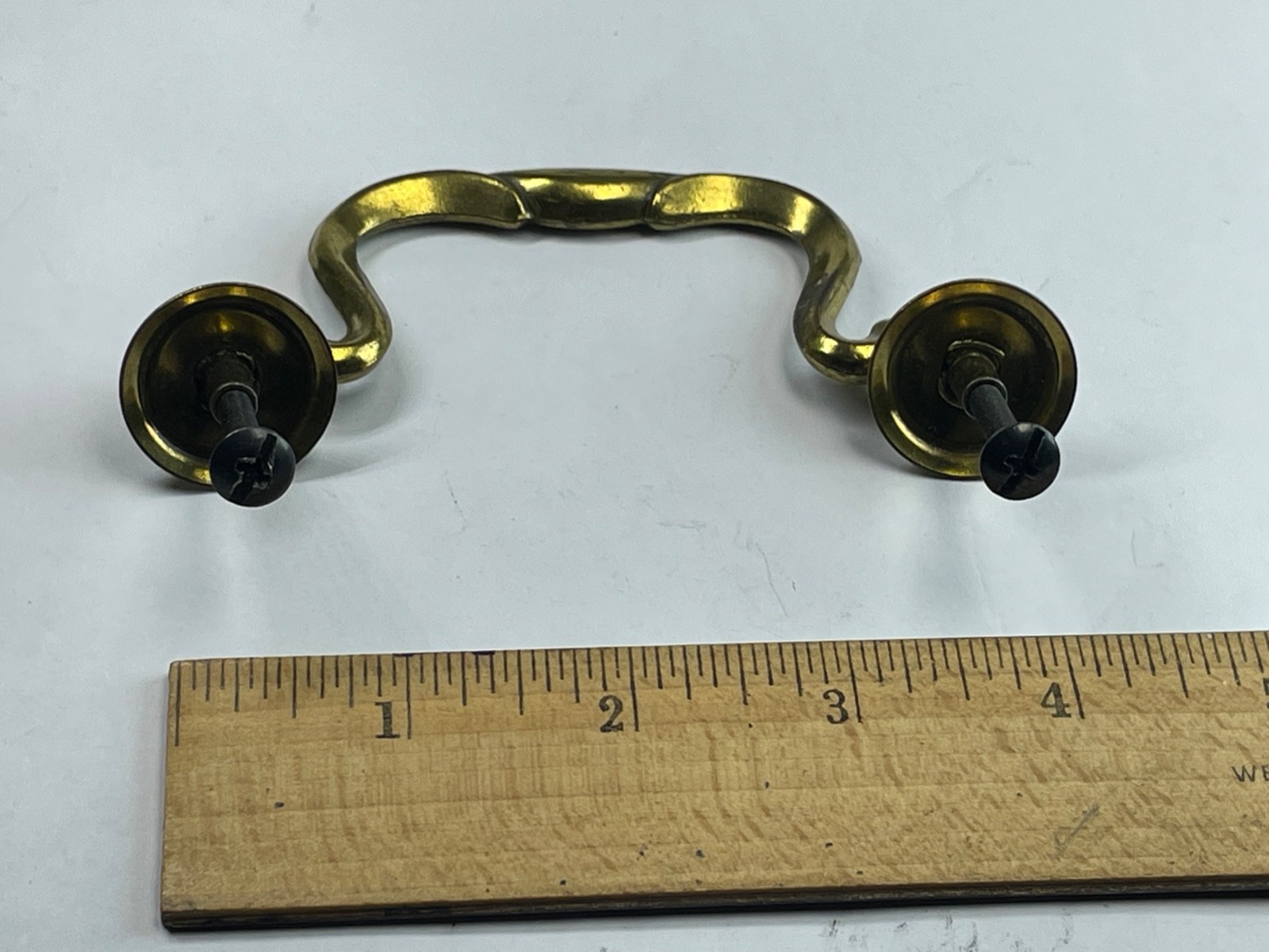 Bail Handle CB-1844 For Drop Pull Repair Dark Aged Brass 3-7/8″ Length Vintage