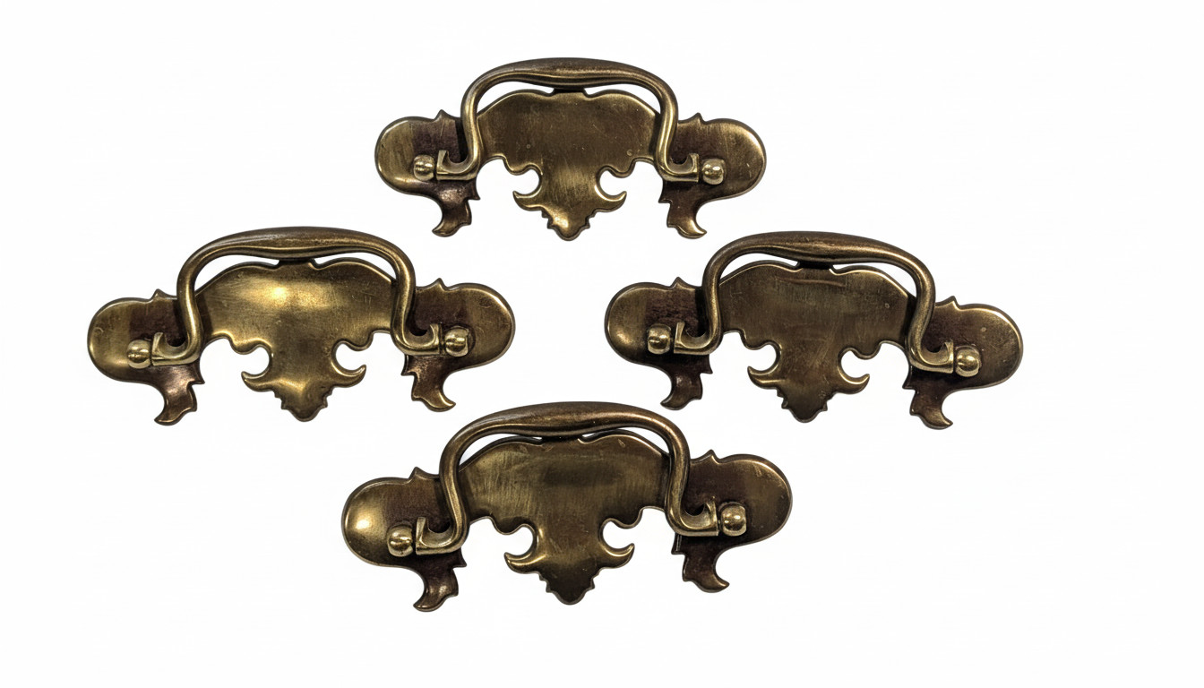 5″ KBC Keller Brass Company Drawer Pulls 4694/2504 Chippendale Batwing Queen Ann