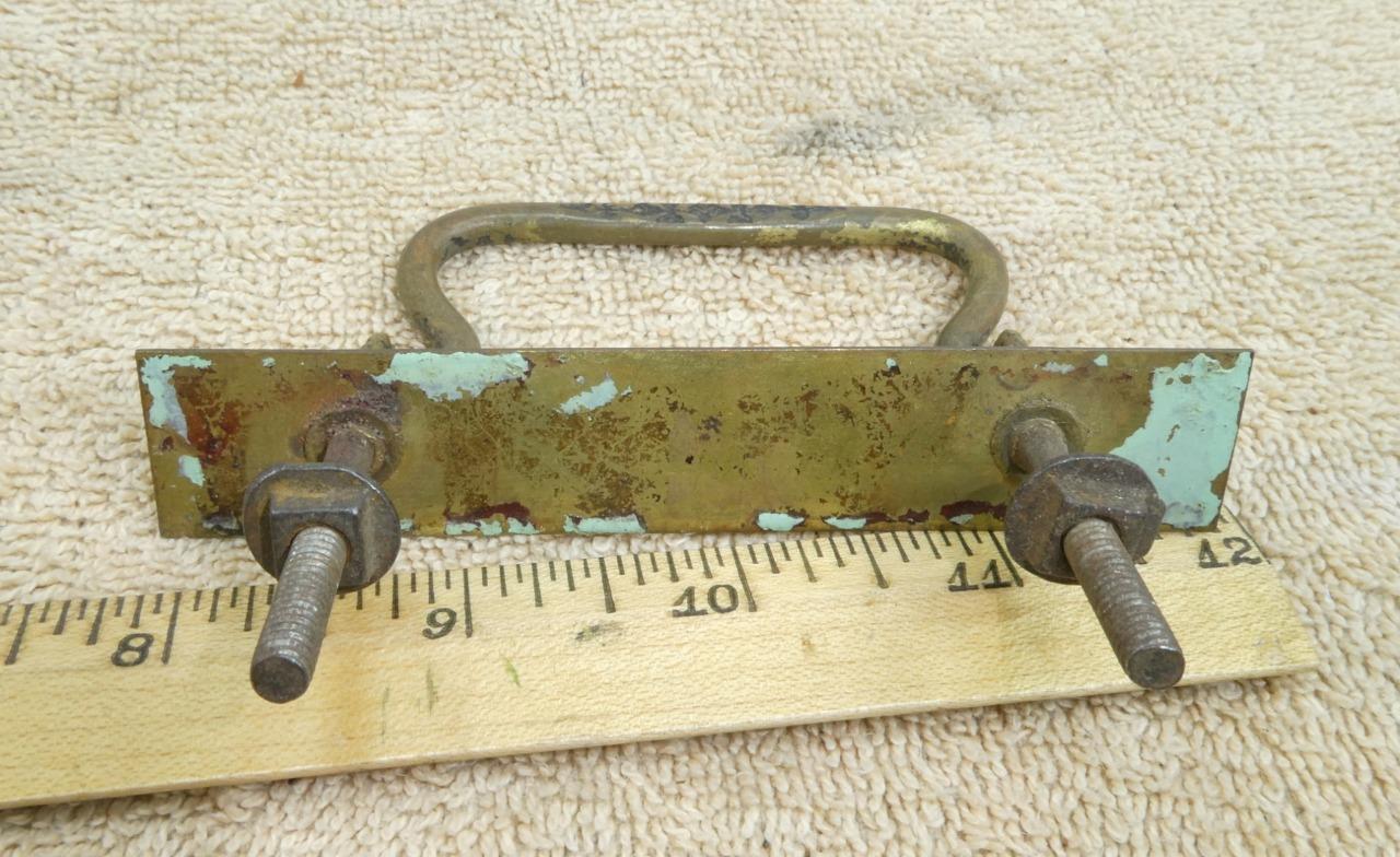 ANTIQUE BRASS DROP PULL HANDLE SET OF 4 Drawer Pulls Bail Furniture Hardware !